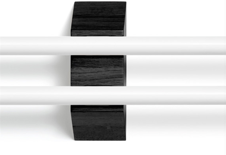 Minimism Double wandlamp, zwart eiken